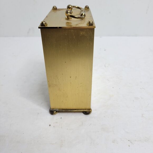 Vtg Hamilton Quartz Clock Gold Metal Made in West Germany Time Communism Retro - Picture 4 of 12